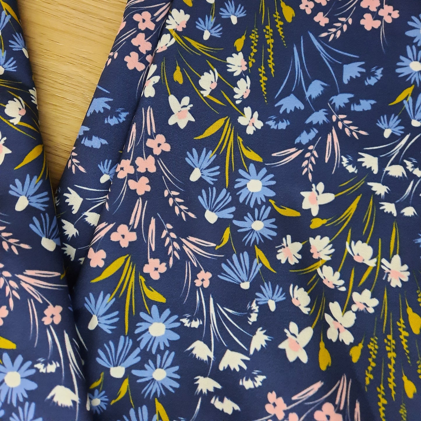 Softshellhose blau/ Gräser blau/ pink handmade