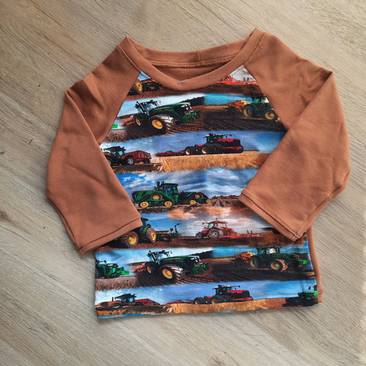 Shirt Langarm Raglan Traktor handmade