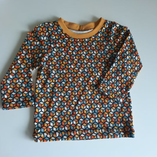 Shirt Langarm Retromuster handmade